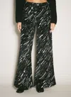 Marni Black Flocked Loose Jeans With Crayon Print In Black