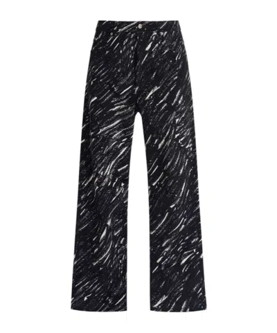 MARNI MARNI CRAYON PRINTED WIDE-LEG JEANS