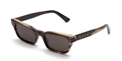 Marni Floosa Chocolate Horn A7c Men's Sunglasses Brown Size 54 In Chocolate Brown Horn
