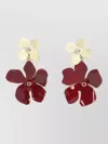 Marni Floral Brass Drop Earrings Twin Charms