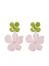 Marni Floral Drop Earrings In Green