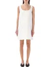 MARNI FLORAL EMBROIDERED A-LINE MINI DRESS IN WHITE FOR WOMEN