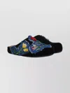 Marni Floral Embroidered Flat Back Sandals In Multi