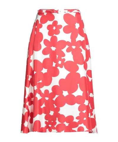 Marni Floral Flared Skirt In Pink