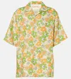 Marni Floral-print Linen Shirt In Multicoloured