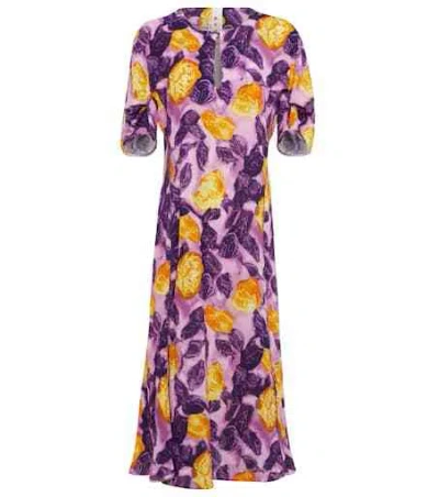 Marni Floral Midi Dress In Multi