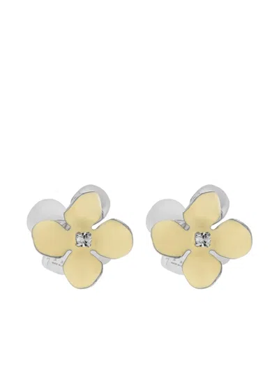 Marni Floral-motif Earrings In Gold