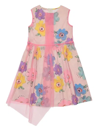 Marni Babies' Floral-pattern Midi Dress In Multi