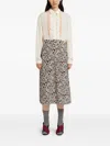 Marni Floral-pattern Midi Skirt In Multi