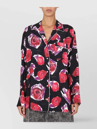 Marni Floral Pattern Shirt With Chest Pocket