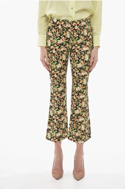 Marni Floral Patterned Lovers Prairie Cropped Fit Trousers In Multi
