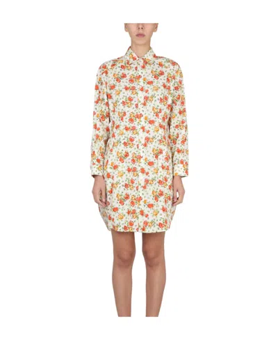 Marni Floral Patterned Shirt Dress In Multicolor
