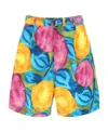 Marni Multicolor Print Bermuda Shorts In Yellow