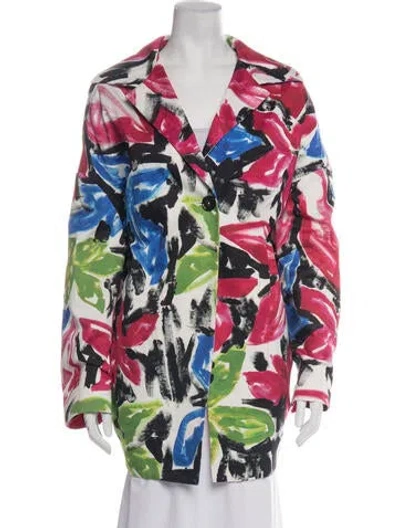 Pre-owned Marni Floral Print Blazer In Pink