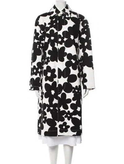 Pre-owned Marni Floral Print Coat W/ Tags In Black