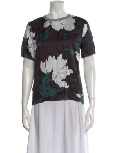 Pre-owned Marni Floral Print Crew Neck Top In Multi