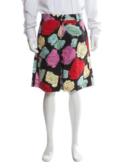 Pre-owned Marni Floral Print Flat Front Shorts W/ Tags In Multi