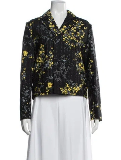 Pre-owned Marni Floral Print Jacket In Black