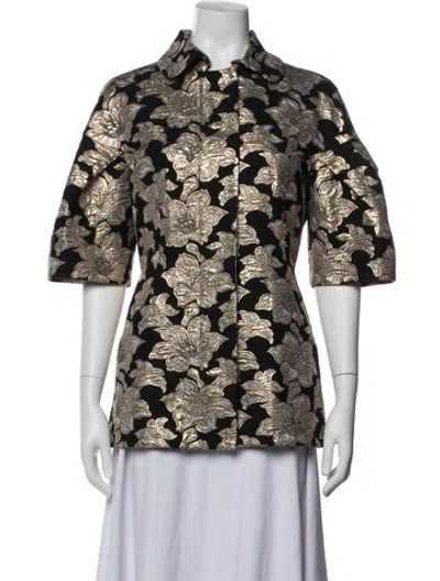 Pre-owned Marni Floral Print Jacket In Black