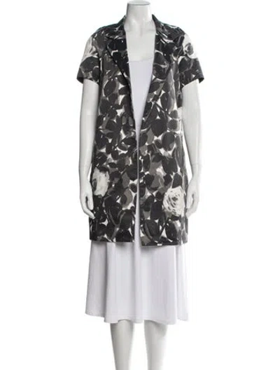 Pre-owned Marni Floral Print Jacket In Grey