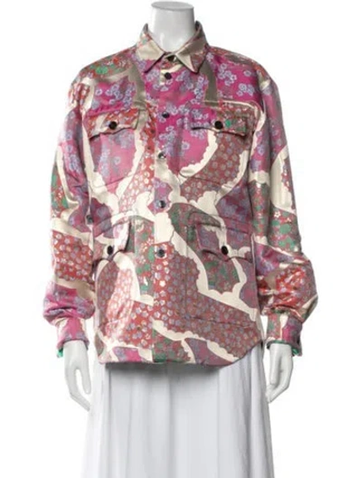 Pre-owned Marni Floral Print Jacket In Pink