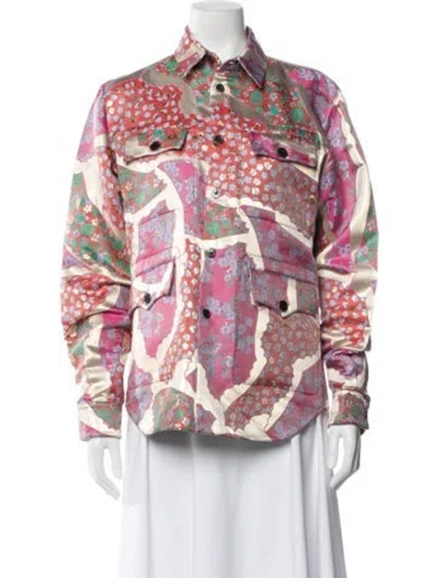 Pre-owned Marni Floral Print Jacket In Pink