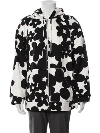 Pre-owned Marni Floral Print Jacket W/ Tags In Black/white
