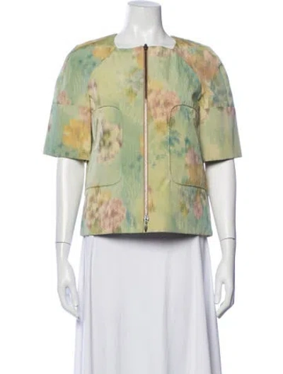 Pre-owned Marni Floral Print Jacket W/ Tags In Green