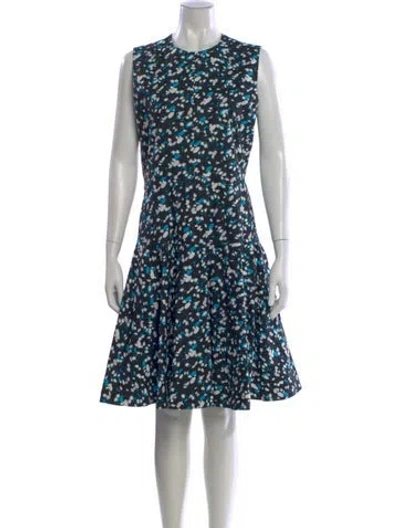 Pre-owned Marni Floral Print Knee-length Dress In Black