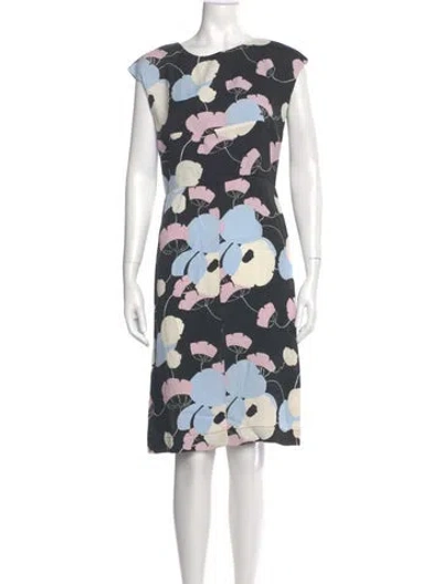 Pre-owned Marni Floral Print Knee-length Dress In Multi