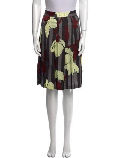 Pre-owned Marni Floral Print Knee-length Skirt In Multi