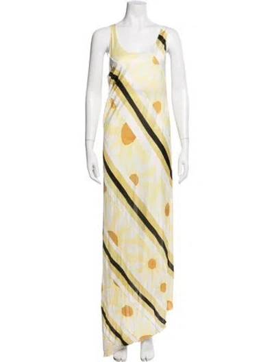 Pre-owned Marni Floral Print Long Dress In Multi