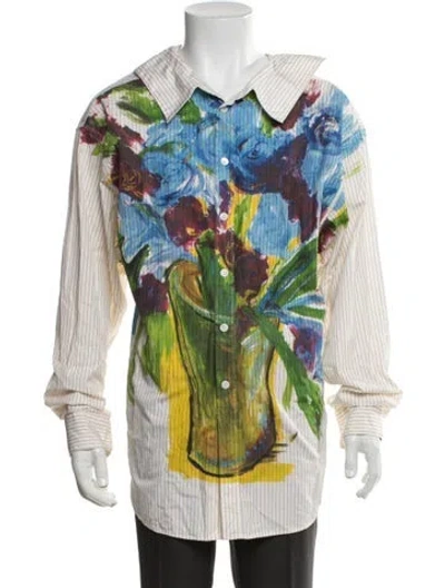 Pre-owned Marni Floral Print Long Sleeve Shirt In Multicolor