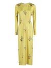 Marni Floral Embroidered Long Sleeve Dress In Multi