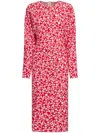 Marni Midikleid Mit Blumen-print In Rot