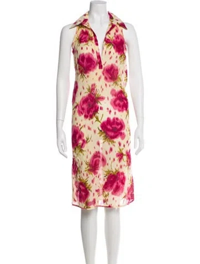 Pre-owned Marni Floral Print Midi Length Dress In Multi