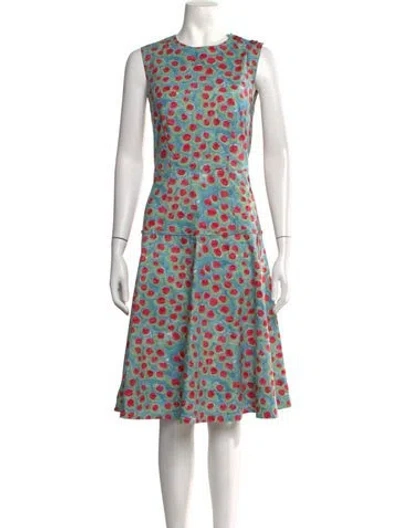 Pre-owned Marni Floral Print Midi Length Dress In Multicolor