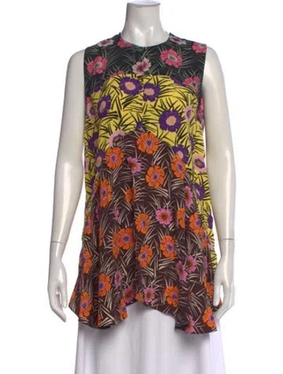 Pre-owned Marni Floral Print Midi Length Dress In Pink