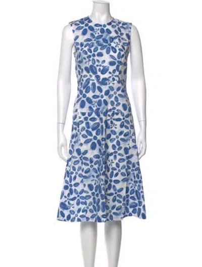 Pre-owned Marni Floral Print Midi Length Dress W/ Tags In Multi
