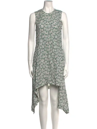 Pre-owned Marni Floral Print Midi Length Dress In White