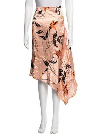 Pre-owned Marni Floral Print Midi Length Skirt In Neutral