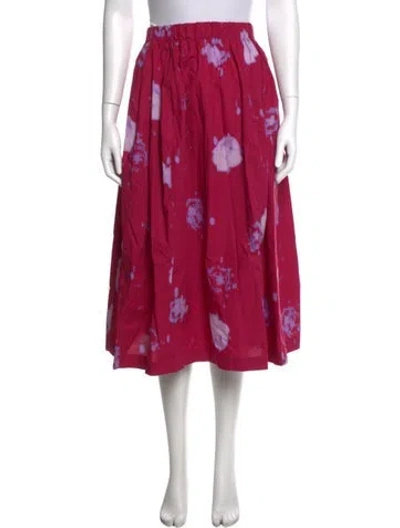 Pre-owned Marni Floral Print Midi Length Skirt In Pink