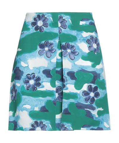 Marni Floral Print Midi Skirt In Multi