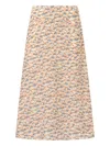 Marni Floral-print Midi Skirt In Brown