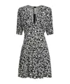 Marni Printed Gathered Mini Dress In Black