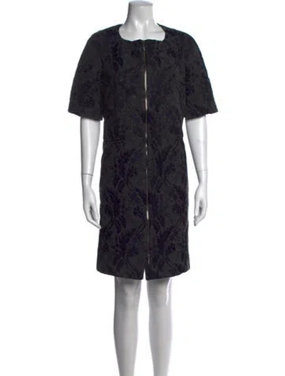 Pre-owned Marni Floral Print Mini Dress In Black