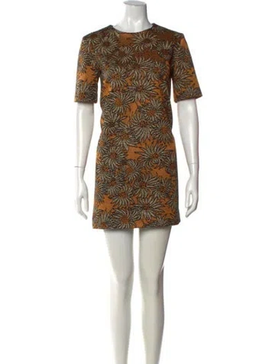Pre-owned Marni Floral Print Mini Dress In Black