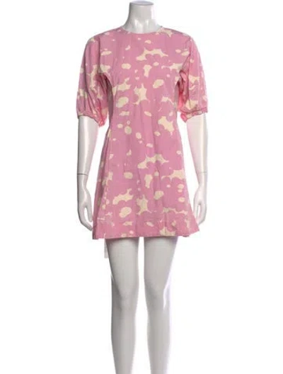 Pre-owned Marni Floral Print Mini Dress In Pink