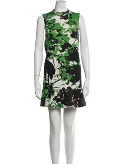 Pre-owned Marni Floral Print Mini Dress In White