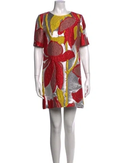Pre-owned Marni Floral Print Mini Dress In White
